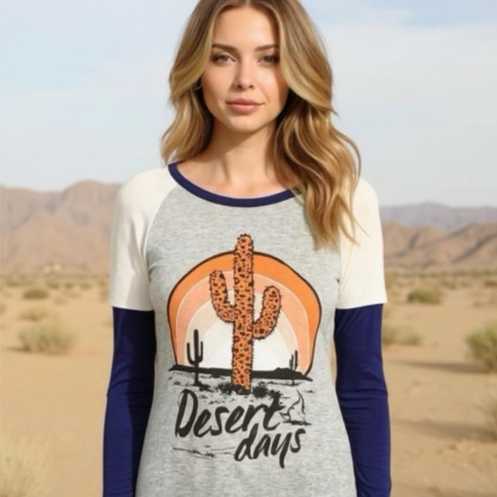 Desert Days Long Sleeves Graphic T-Shirt